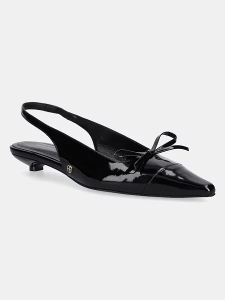 Pantofi cu toc Anine Bing din piele slingback negru