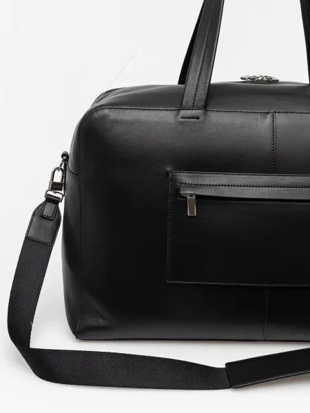 Táska Calvin Klein Ck Premium Leather Weekender fekete