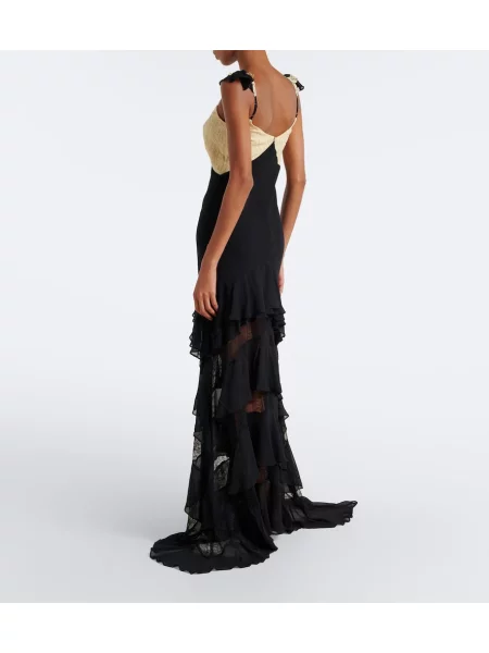 Rochie De La Vali din dantelă negru