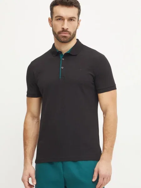 The North Face polo Premium Slim gładki czarny