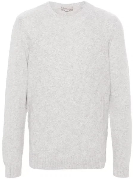 Pulover Herno din cașmir gri