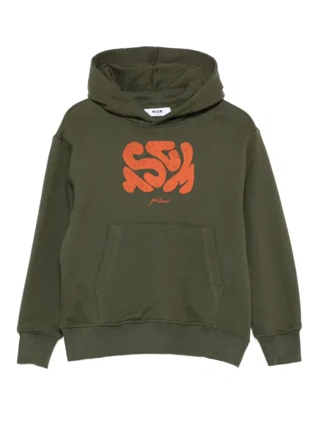 Bluza z kapturem dziecięca Msgm zielona
