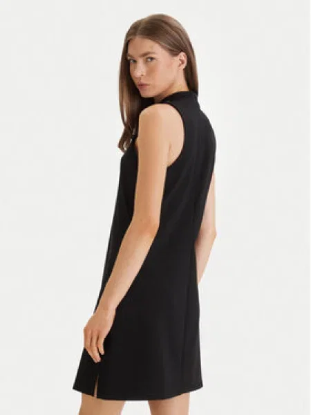 Calvin Klein Jeans Každodenné šaty Interlock Mock čierna