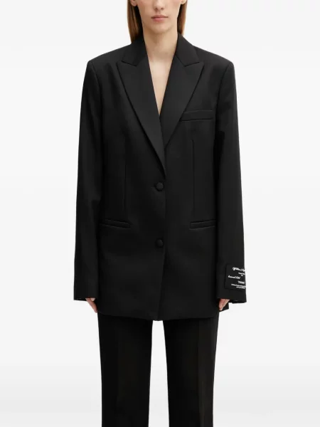 Sacou Off-white cu autograf alb