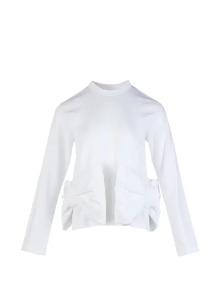 Lung bluză Noir Kei Ninomiya cu funde alb