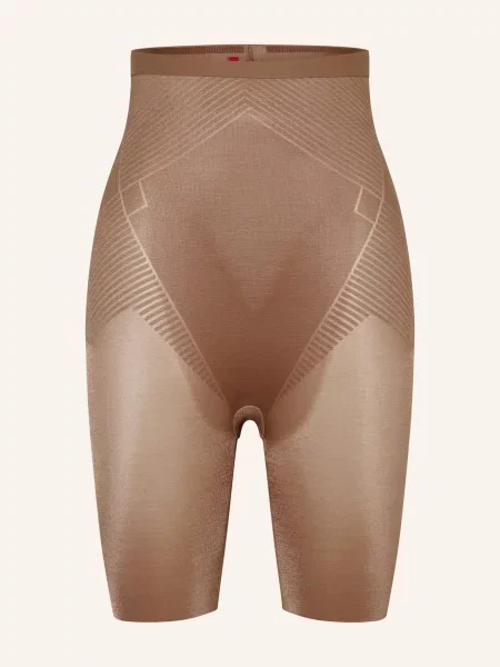 Spanx Szorty Modelujące Thinstincts High-Waisted Mid-Thigh beige beżowe