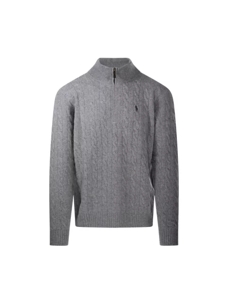 Sweter Ralph Lauren wełniany do golfa szary