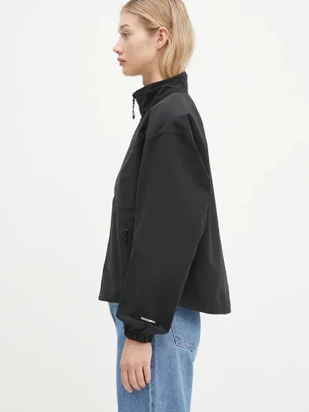 Jakna The North Face Easy Wind Track Jacket za žene za prijelazno razdoblje oversize crna