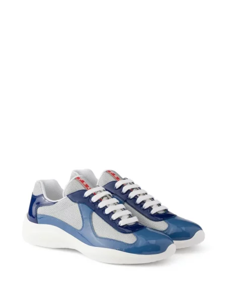 Sneakerși Prada din piele albastru