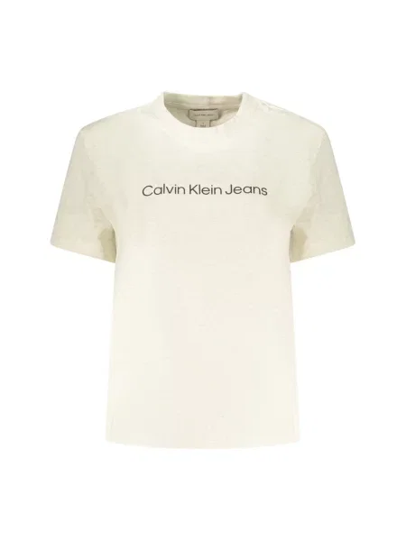 Koszulka Calvin Klein beżowa