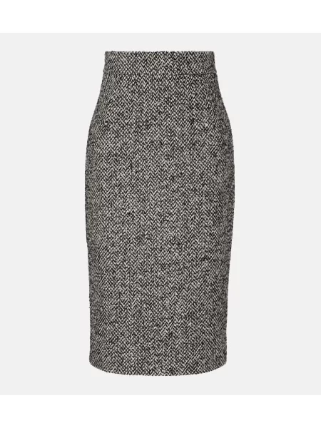 Fustă tip creion Dolce&gabbana cu talie înaltă negru