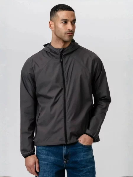 TEESHOPPEN Geacă de primăvară-toamnă Shell Jacket închis gri