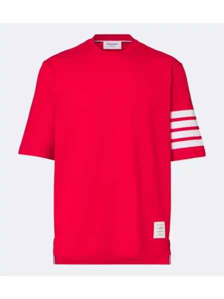 Tricou Thom Browne din jerseu roșu