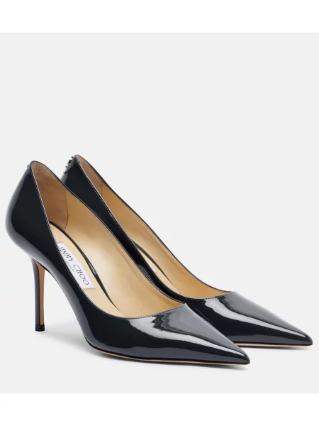 Pantofi cu toc Jimmy Choo din piele de lac negru