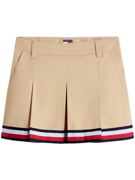 Mini sukňa Tommy Hilfiger béžová