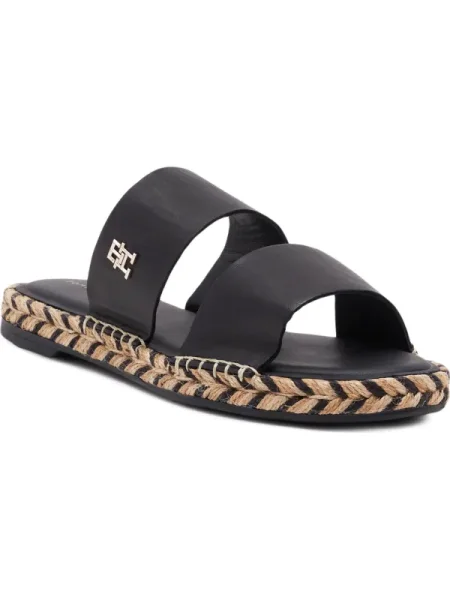 Tommy Hilfiger De piele șlapi negru