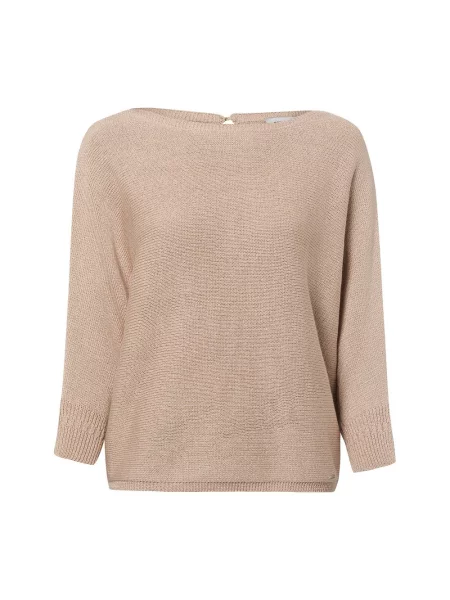 Sweter z dzianiny z rękawem o dł. More & More beżowy