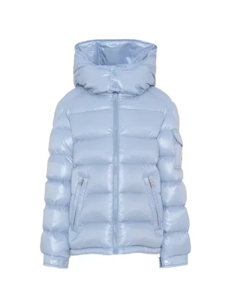 Kurtka puchowa dziecięca Moncler Enfant niebieska