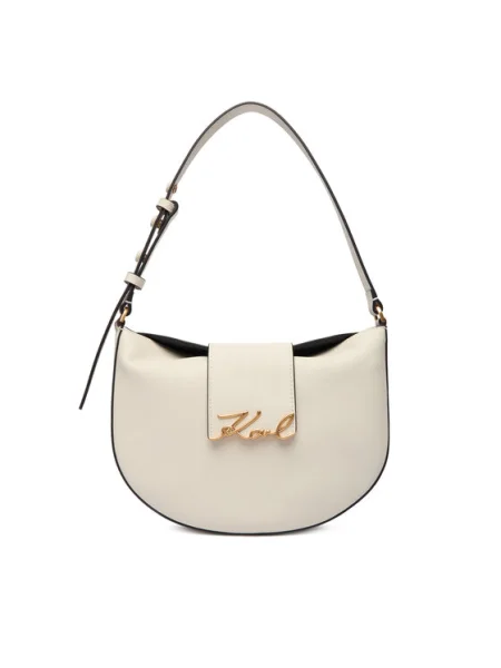 Karl Lagerfeld Kabelka Karl Lagerfeld Sac lune K/Signature Blanc' biela