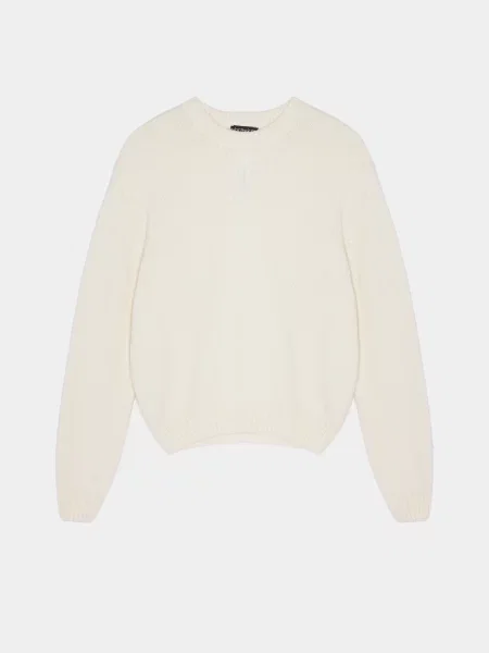 Джемпер Braska молочний вовна/віскоза