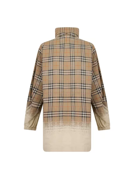 Wiatrówka Burberry w kratę beżowa