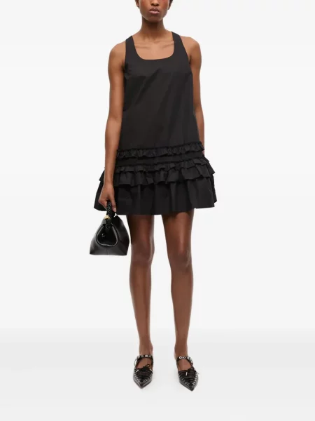 Rochie Ganni din poplin de costum negru