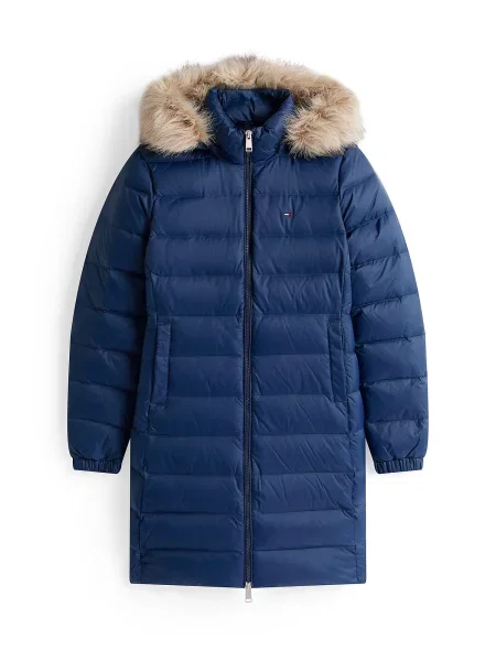 Tommy Jeans Zimní kabát Essential námořnická modř