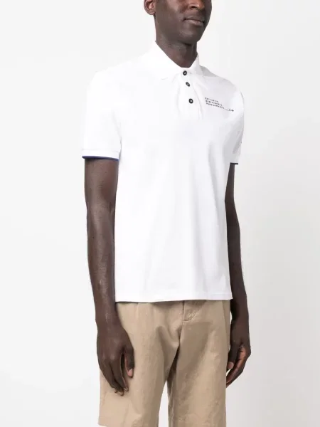 Tricou polo North Sails cu imagine alb