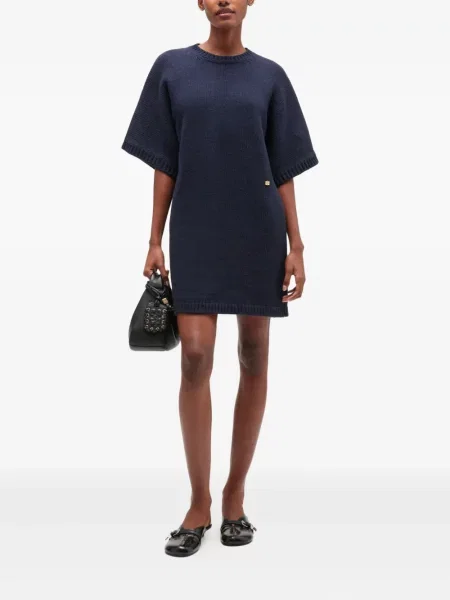 Rochie mini Ganni scurtă de costum albastru