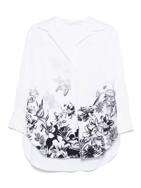 Květinová košile Marccain s potiskem bílá