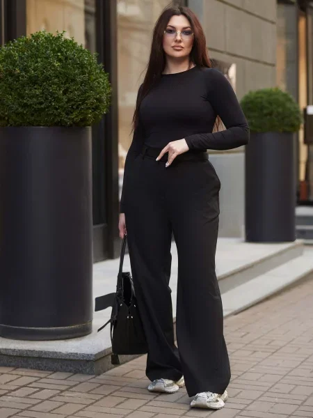 Штани повсякденні Jadone Fashion Bryuky_Temis_chorN віскоза/поліестер чорний