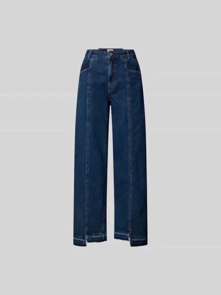 Jeansy o kroju relaxed fit z przetarciami Baum & Pferdgarten granatowe