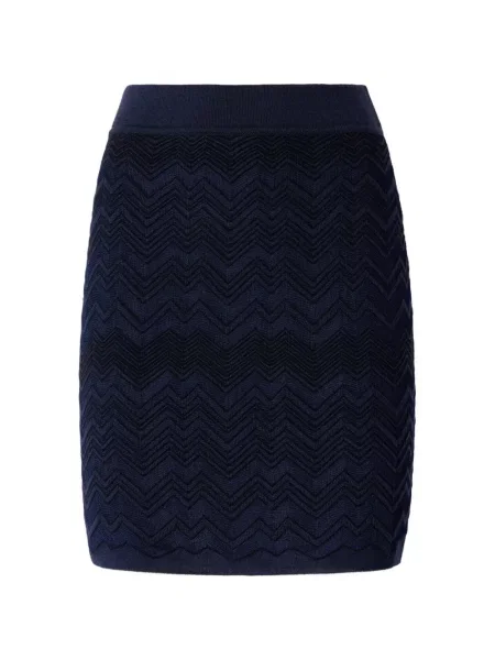 Fusta mini Missoni de lână albastru