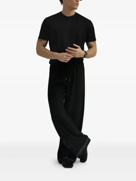 Pantaloni Dda de mătase negru