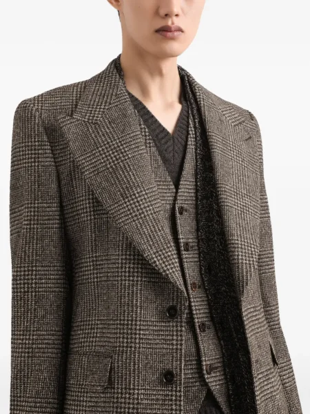 Sacou Dolce & Gabbana în carouri maro