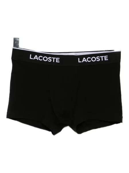 Боксерки Lacoste с автограф черно