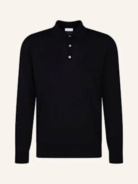 Seidensticker Sweter Koszulka Polo O Regularnym Kroju schwarz czarna