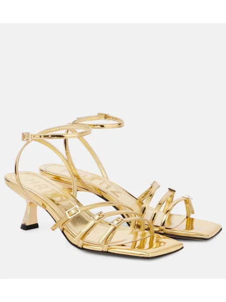 Sandale Souliers Martinez din piele auriu