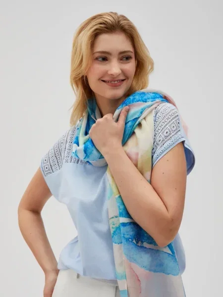 Fular Moodo albastru