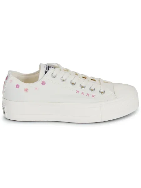 Hímzett virágos sneaker Converse Chuck Taylor All Star fehér