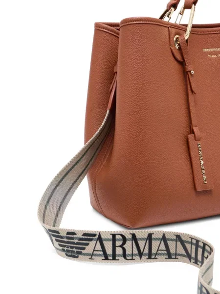 Geantă Emporio Armani din piele maro