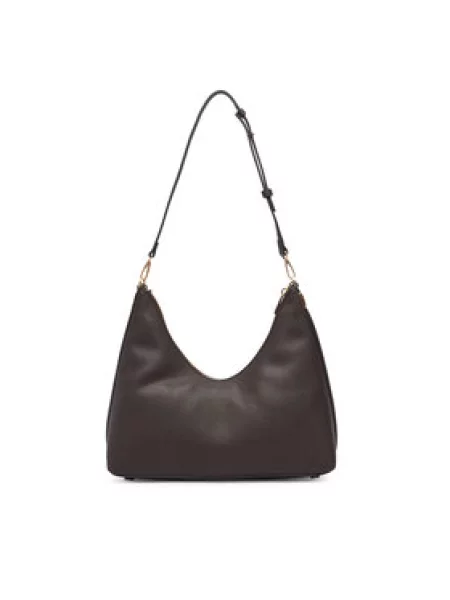 Calvin Klein Ročna torba Emblem Hw Pebble Shoulder Bag Bež rjava