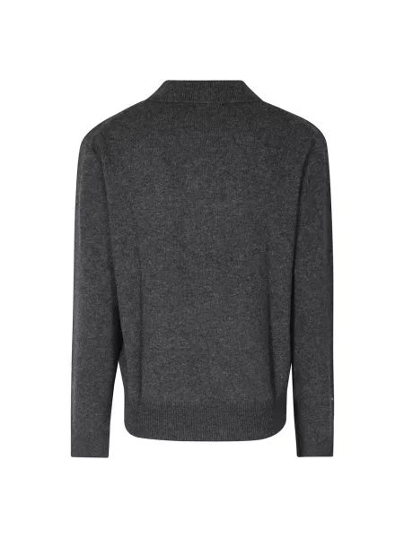 Sweter Low Classic wełniany klasyczny szary