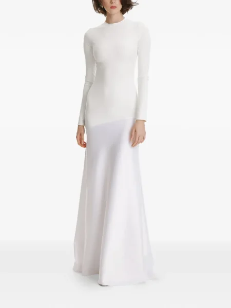 Rochie maxi 2310 Studio lungă de costum alb