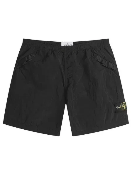 Szorty Stone Island z kamieniami czarne