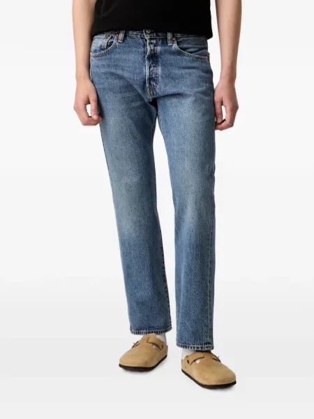 Decupat pantaloni scurți din denim Levi's® zdrențuiți cu talie înaltă albastru