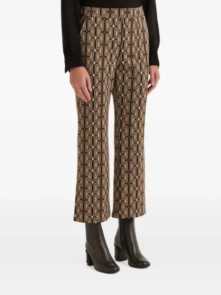 Pantaloni Maliparmi din jacard maro