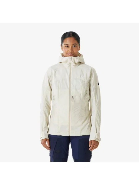 Kurtka softshell turystyczna Quechua beżowa