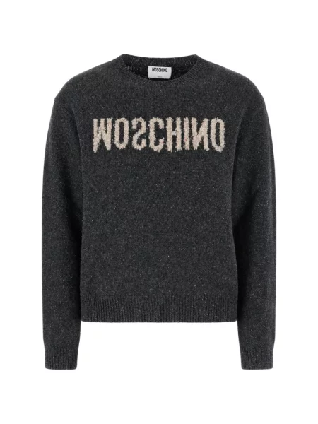 Pulover Moschino cu autograf gri