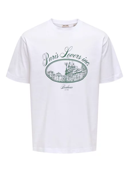 Only & Sons Tricou Fred Elegants verde alb